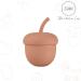 Zaank Silicone Sippy Cup with Straw | Toddler Transition Training Cup | BPA Free & Shatterproof | Dishwasher Safe | 6oz (Rusty-Beige 2) - Buy Online on GoSupps.com