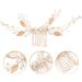 ifundom Hair piece side hair comb Miss crystal headgear elegant bridal headpiece grace hair hair wedding decor hair accessories for women hair accessories hairpin Metal modeling leaf - Buy Online on GoSupps.com