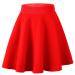 Dressever Women's Basic Versatile Stretchy Informal Casual Mini High Waist A-Line Tennis Skirt Dance Skirt M Red