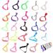 Ailan Hair Ring High Elasticity Stretchy Simple Style Knotted Adjustable Ponytail Holder Colorful Scrunchies Accessories Dark Pink - Buy Online on GoSupps.com