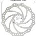 Boenoea 140mm Silver Bicycle Disc Brake Rotor for MTB Mountain Road Bikes - 6 Bolts Included - Buy Online on GoSupps.com