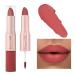 ETEDES Matte Liquid Lipstick  2-IN-1 Moisturizing Velvet Lipstick Long-Lasting Wear High Pigmented Not Fade Waterproof Lip Gloss (Set 6)