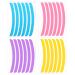 Lash Lift Ribbon Kit 24 Pcs Silicone Lash Lift Shields Soft Eyelash Perm Lash Lift Rods Ribbed for Permanent Eye Lashes Perming (Bend 4colors)