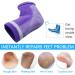 Moisturizing Gel Heel Socks for Dry Cracked Heels - 3 Pairs, Open Toe Spa Socks for Dryness, Infused with Vitamins - Blue/Purple/Black - Buy Online on GoSupps.com
