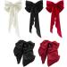 Hair Bows for Women Bows for Hair Ribbon Hair Clips 2PCS Black Red Hair Bow Satin Bow Hair Clips Large Silky Ribbon Bows Hair Accessories for Women Girls Short Type - Buy Online on GoSupps.com
