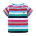 Mud Kingdom Little Boys T-Shirts Rainbow Stripe 18-24 Months Blue Rainbow Short Sleeve