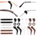 Qianyu 12 pair of anti -slip brick bruises soft silicone glasses ear pads glasses ear pads cover for glasses sunglasses reading glasses glasses brick accessories 4 different designs