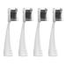 Replacement Toothbrush Heads for Burst (Charcoal Bristles 4 Count White with Covers) White (4 Count)