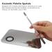 Buy Stainless Steel Makeup Mixing Palette | Cosmetic Artist Mixing Palette & Spatula for Nail Art & Eyeshadow - International Shipping Available - Buy Online on GoSupps.com