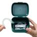 Fulenyi Prosthesenbadtui soaking cleaning case for denture-night protection etui removable design mouth protection etui tooth storage container tooth stall box green