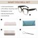 Trendy Blue Light Blocking Reading Glasses - Impact Resistant TR90 Frame Oversized Grey Tortoise 3.0x Magnification - International Shipping Available - Buy Online on GoSupps.com