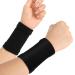 WLLHYF Wrist Compression Sleeves - 2 Pairs Carpal Tunnel Brace Comfortable Elastic Hand Support for Men & Women - Ideal for Arthritis Tendonitis Sprains & Workouts - Black - Buy Online on GoSupps.com