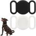 Airtag silicone dog collar for GPS location protective cover compatible with Apple Airtag security and anti-loss (water-repellent black and white)