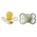 BIBS Pacifiers - Supreme Collection | BPA-Free Baby Pacifier | Made in Denmark | Set of 2 Ivory/Sage Color Premium Soothers | Size 0-6 Months