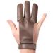 Striker Bows Brown Three Finger Archery Glove Genuine Handmade Leather X-Large