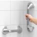 AmeriLuck 16.5inch Suction Bath Grab Bar with Indicators, Balance Assist Bathroom Shower Handle, Silver/Grey(Pack of 2) 16.5 Inch (Pack of 2)