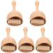 Beaupretty 5st massage scratch Massage cup body massage device made of wood multi-purpose tools manual massage devices health massage devices colombia solder tree fitness household 18.5x9cmx5pcs as shown