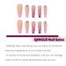 QINGGE Rhinestones Coffin Press on Nails - Pink Flower Design | Long Fake Nails for Women | Matte Stick on Nails - Buy Online on GoSupps.com