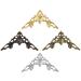 Ruiwaer 80pcs Metal Book Corner Protectors Scrapbooking Albums Menus Folders Corner Protectors (Antique Brass  Bronze  Golden  Silver)