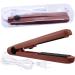 20W Brown Mini Ceramic Flat Iron Mini Hair Straightener and Curler for Travel