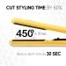 Brilliance New York 1.25 Inch Diamond Ceramic Flat Iron - Frizz-Free Anti-Static Ionic Plates Dual Voltage for Travel - Yellow - Buy Online on GoSupps.com