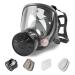 AMZYXUAN Full Face Gas Mask Gas Masks Survival Nuclear and Chemical with 40mm Activated Carbon Filter Reusable Respirator Mask for Gases Vapors Dust Chemicals