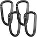 4 pieces of screw carabiner 6.7cm carabiner set carabiner hook D-clip carabiner aluminum carabiner carabiner hook aluminum material carabiner resilience carabiner hook with key trailer black