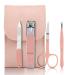 Manicure Kit Nail Clippers Set Pedicure 16 pieces Stainless Steel Manicure Grooming Care Tools Nose Hair Scissors File Best Gift with Luxurious Case for Man Women (Rose golden_4 pieces)