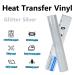 Guangyintong Glitter Silver HTV 12X 8ft Iron-On Transfer Vinyl Roll for T-Shirts - J4 Glitter Silver - Buy Online on GoSupps.com