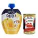 Italian Gourmet E.R. Melinda Mela Banana Squeeze 100% Fruit Puree Apples and Bananas Squeezable Fruit 90g + Italian Gourmet Pomodoro Polpa 400g