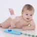 Qinerle Silicone Baby Teether Toy - TV Remote Control Shape for Babies 6-12 Months (Blue & Gray) - Infant Sensory Teething Toy - Buy Online on GoSupps.com