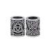 Yahpetes Hair Beard Beads 2 Pcs Celtics Knots Triquetra Viking Beads 0.59X0.47 Viking Rune Beards Sliver Norse Rings Large Viking Beard Beads Metal Beads Pack 2