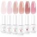 Makartt Gel Nail Polish Natural Nude Jelly Pink Milky White Red Glitter Gel Polish 6PCS Spring 8ML Soak Off UV LED Gel Polish Set Manicure DIY Nail Art Designs Home Salon