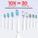 SEAGO Electric Toothbrush - Rechargeable Sonic with 5 Modes & 30-Day Battery | Portable & Travel-Friendly - Includes 10 Brush Heads (White - Buy Online on GoSupps.com