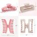 NLUS Large Hair Claw Clips 8 Pack - Strong Hold Matte Hair Clips for Women & Girls - 2 Styles - Banana Square Jaw Clips - Ideal for Thick & Thin Hair - Cream Apricot Light Pink Khaki - Buy Online on GoSupps.com