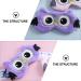 EXCEART Owl Eye Cover - Cute Cartoon Animal Sleep Mask for Kids & Adults - Purple - Buy Online on GoSupps.com
