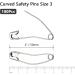 Qjaiune 100Pcs Curved Safety Pins Size 3 - 2 / 50mm for Quilting and Knitting - Silver Bent Basting Pins - Buy Online on GoSupps.com