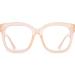 JIM HALO Blue Light Blocking Glasses for Women - Oversized Square Apricot Computer Glasses with Metal CP Temples - Buy Online on GoSupps.com
