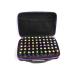 Storage for essential oils 60 grille carrier bag for essential oils hard -shell case travel bag for essential oils organizer for essential oils for bottles 5 ml 10 ml 15ml (purple) 60 Bottles Holder