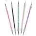 NATUCE 5PCS 2 Way Nail Dotting Pen Marbleizing Tool Set Nail Polish Paint Manicure Dot Nail Art Tool Rhinestones Gems Picking Tools Nail Design Marbleizing Tool for Embossing Pattern Clay Sculpting