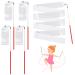 HyDren Gymnastics Ribbon Rhythmic Dancing Streamers Praise Ribbon Dancer Wand Twirling Baton for Adults Kids Ribbon Streamers for Talent Shows Artistic Dancing White 4