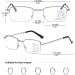 Koosufa Foldable Varifocal Glasses - Progressive Multifocus Anti-Blue Light Reading Glasses for Men with Metal Half Frame - Buy Online on GoSupps.com