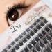 50PCS False Eyelash Clusters  8-16mm Mixed Eyelash Clusters Volume Wispy  C/D Natural Curl DIY Extension Lashes  Reusable Faux Mink Fluffy Soft Fake Eyelashes Set for Girl and Female Eye Eyelash Decoration