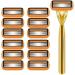 Coserori 6-Layer Classic Razor Set | Stainless Steel Manual Safety Razor | Reusable Blade with Non-Slip Silicone Grip | Ideal for Smooth Shaving - Buy Online on GoSupps.com