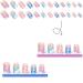 Buy Colorful Cloud Design Medium Square Press On Nails - 24 Pcs Glossy Acrylic Full Cover for Women | International Shipping Available - Buy Online on GoSupps.com
