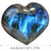 Labradorite Palm Stone Natural Labradorite Crystal Heart Palm Stone Mineral Reiki Pocket Crystal Tumble Collection Heart Shape Puff Stones for Good Luck Charm Meditation Riastvy 5 - Buy Online on GoSupps.com