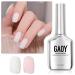 GAOY Sheer Light Pink Gel Nail Polish 16ml 2 Colors 1352 1482 Jelly Milky White Translucent Soak Off UV Gel Polish Set for Nail Art DIY Manicure at Home Milky Pink