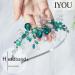 IYOU Baroque Bridal Headband Green Sparkly Crystal Wedding Headpiece Beads Evening Party Prom Hair Piece Accessories for Women - Buy Online on GoSupps.com