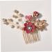 1 Set Hairpin Japanese Decor Flower Decor Pee Guard for Toilet Bridal Headpiece for Wedding Rhinestone Hair Clip Hair Pin Bridal Headdress Bride Zinc Alloy Wedding Dress Hair Comb - Buy Online on GoSupps.com