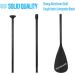 WOOWAVE Adjustable SUP Paddle 3 Piece | Stand-Up Paddleboard Accessory (Aluminum, Fiberglass, Carbon Fiber) - Black - Buy Online on GoSupps.com